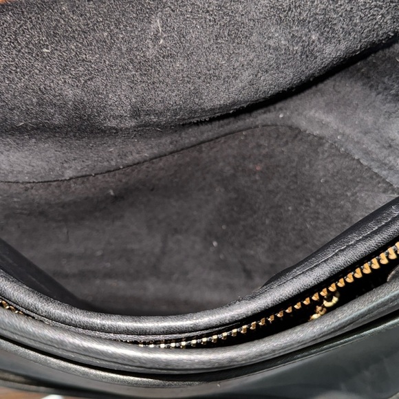 COACH purse Leather and Brass Flap Top Shoulder Bag vintage 1990s Patricia - Picture 6 of 10